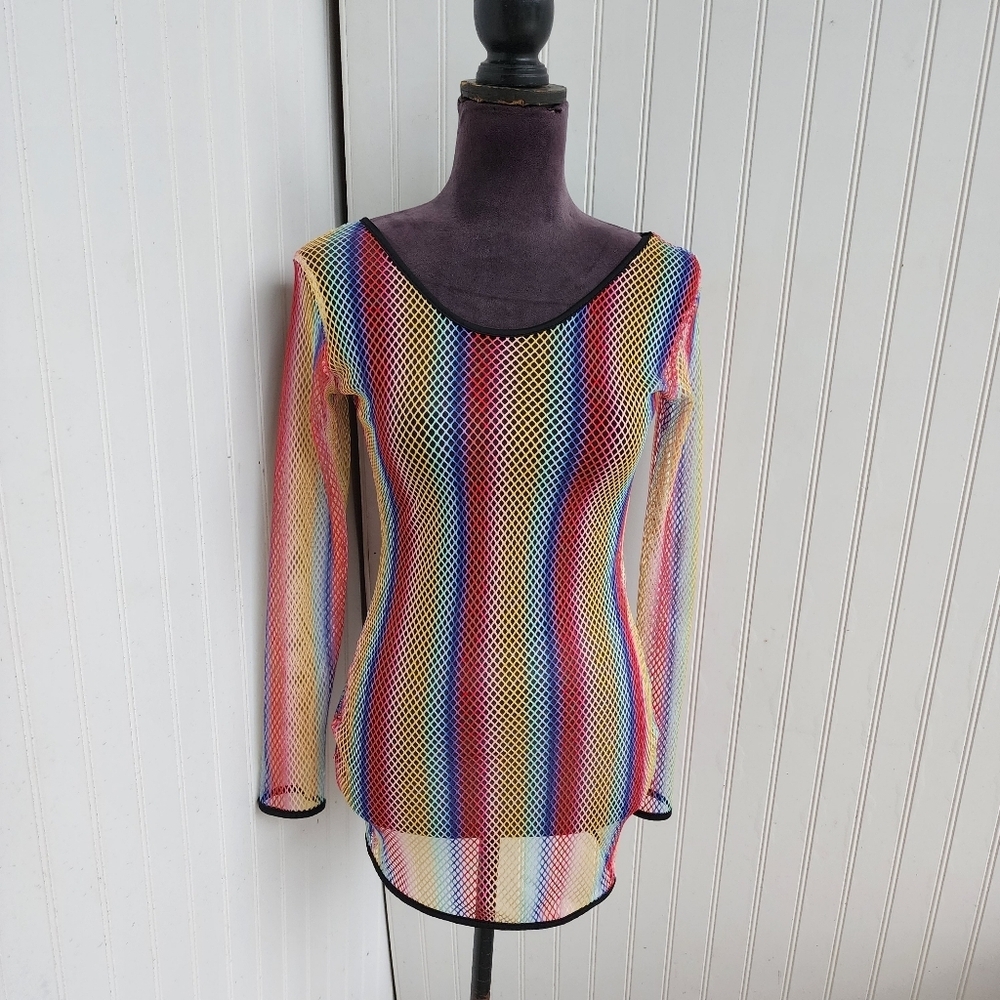 Uluwatu Color Mesh Netted See Through Beach Cover… - image 1